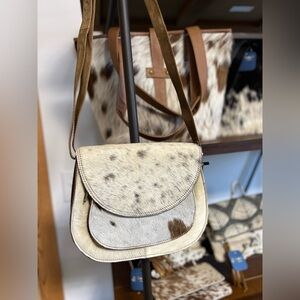 Stylish Cowhide Crossbody Bag